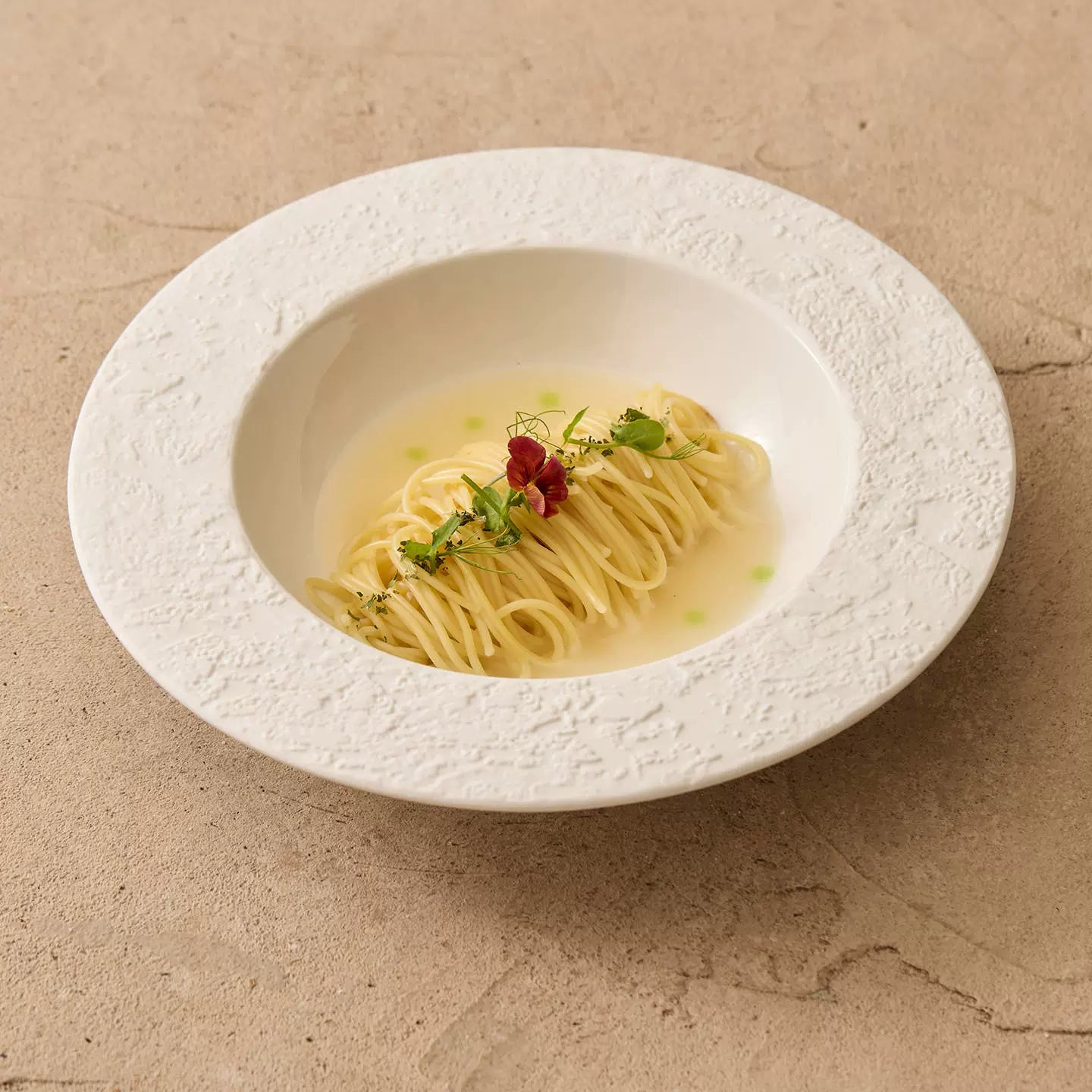 goseung tableware collection pure white stoneware flat rim plate