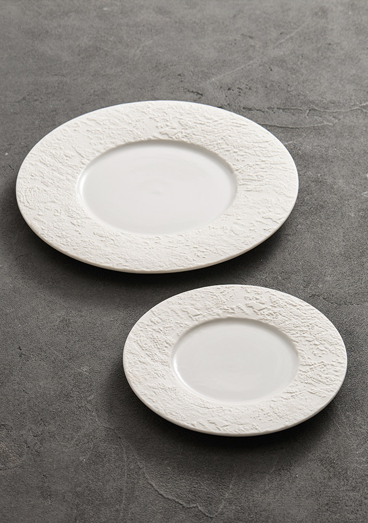 luxury matte white ceramic flat dish dishwasher and oven safe