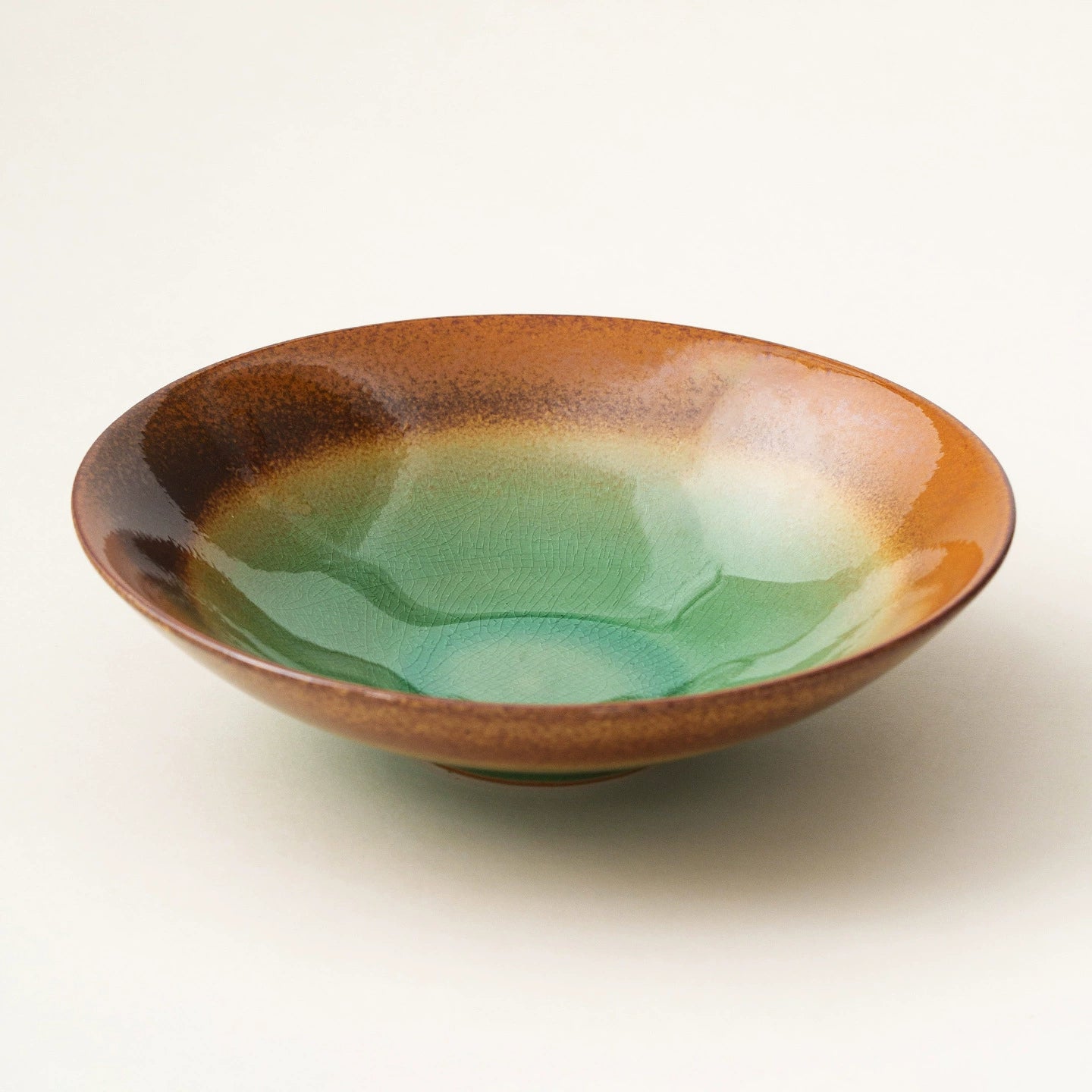 luxury oriental style porcelain bowl with unique crystal crackle texture