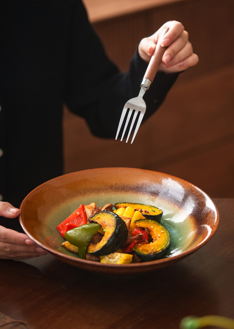 premium tableware goseung collection displaying ice crackle glaze pattern