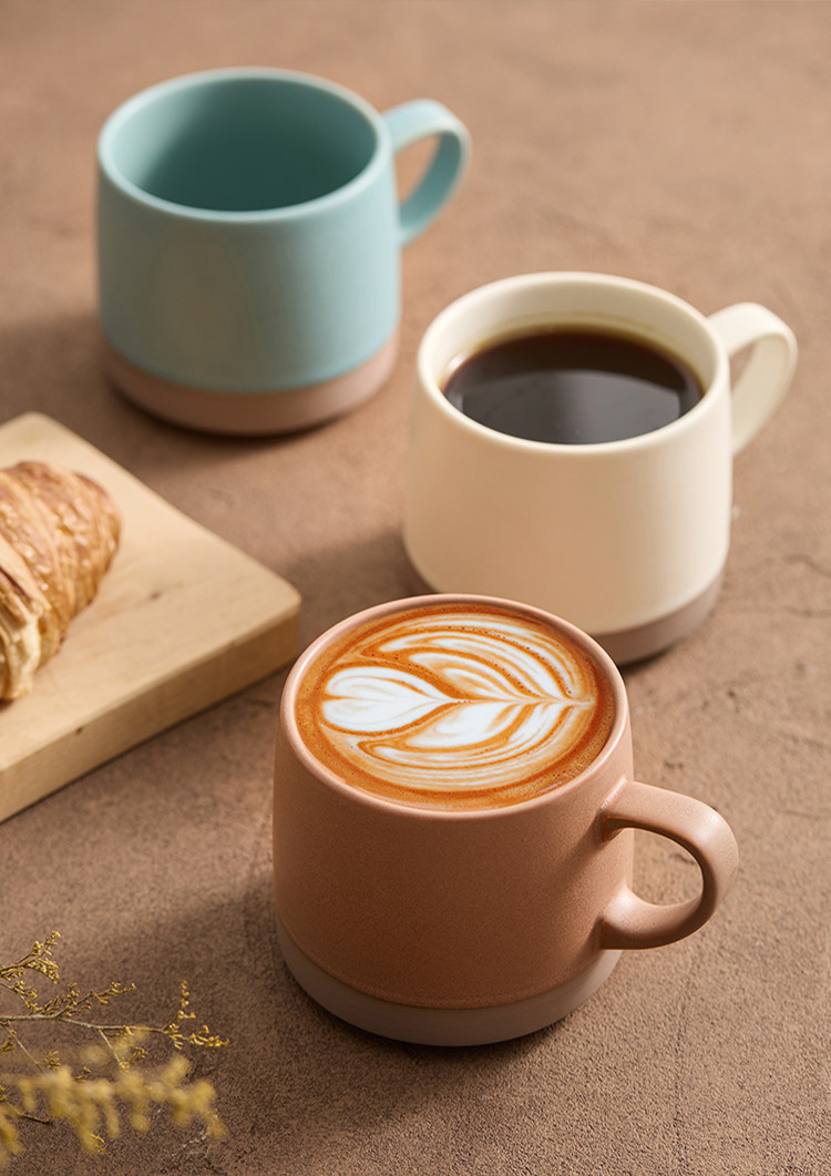tactile matte glaze ceramic mug for professional food styling props
