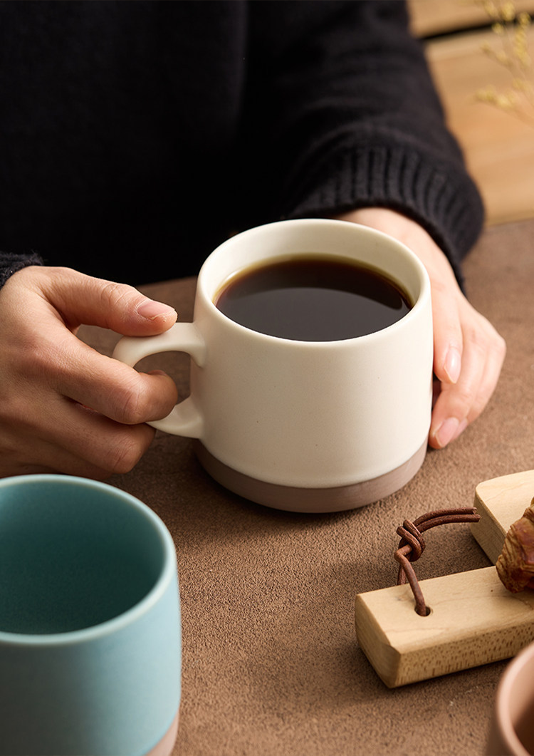 weighted 342g premium ceramic mug for long lasting heat retention
